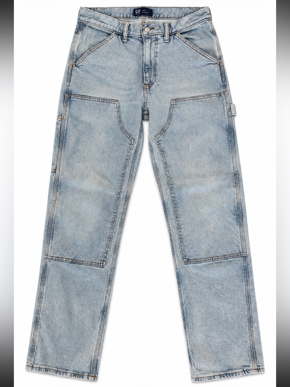 Gap Carpenter Double Knee Loose Fit Jeans Womens 30x30 Blue Lightwash Y2K